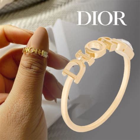 dior silver logo ring|Dior revolution ring silver.